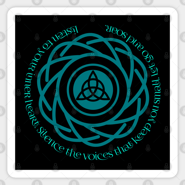 Triquetra. Listen to your inner heart. Silence the voices that keep you small. Let go and soar. Sticker by KHWD